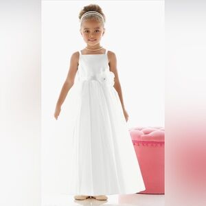 Dessy Collection Flower Girl Dress White size 5